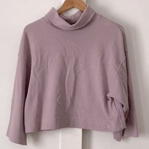 The North Face Pullover with mock neck and cropped sleeves